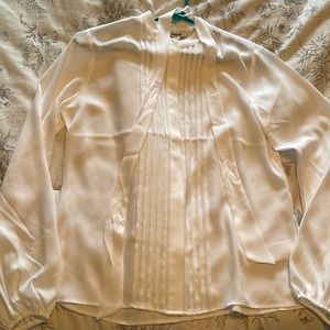 Express brand new with tags women’s xs white blouse with optional tie detail.